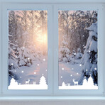 Christmas Frieze Electrostatic White Christmas Stickers