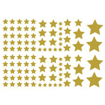 Golden Stars Christmas Sticker // 100 Pieces (13.65"H x 19.5"W x 0.001"D)