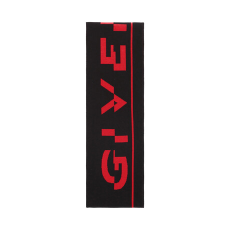 Givenchy // Quin Football Scarf // Black + Red
