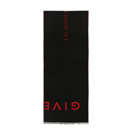 Givenchy // Rory Logo Address Scarf (Black, White)