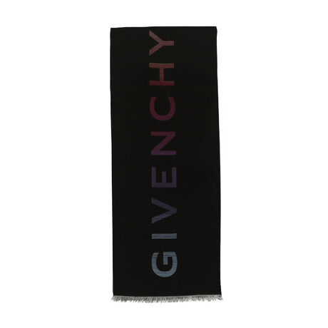 Givenchy // Barton Logo Degrade Scarf // Black