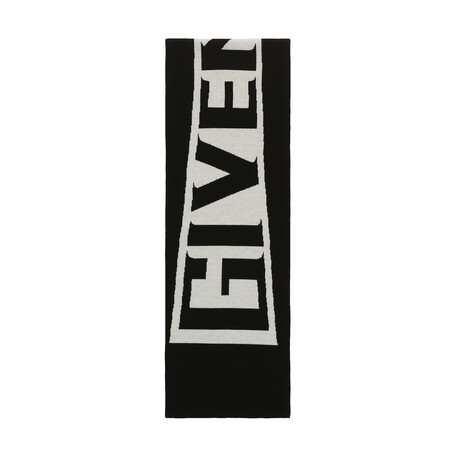 Givenchy // Warren Logo Football Scarf // Black + White