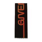 Givenchy // Darren Script Logo Scarf // Yellow Multi