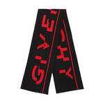 Givenchy // Quin Football Scarf // Black + Red