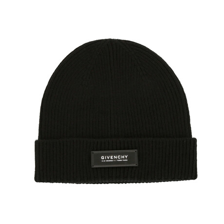 Givenchy // Harrison Beanie + Patch (Black)