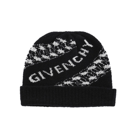 Givenchy // Lance Chain Beanie // Black + White