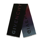 Givenchy // Barton Logo Degrade Scarf // Black