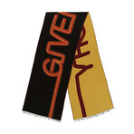 Givenchy // Darren Script Logo Scarf // Yellow Multi