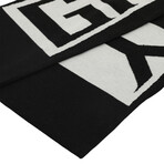 Givenchy // Warren Logo Football Scarf // Black + White