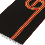 Givenchy // Darren Script Logo Scarf // Yellow Multi