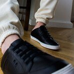 Low Top Slippers // Black + White (US Men's Size 8)