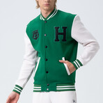 Jordan Letterman Jacket // Benetton Green (S)