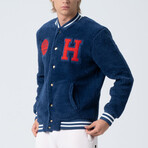 Cole Letterman Jacket // Navy (XL)