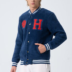 Cole Letterman Jacket // Navy (S)