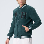 Cole Letterman Jacket // Green (XL)