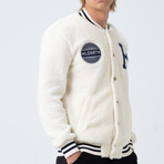 Cole Letterman Jacket // White (M)