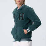 Cole Letterman Jacket // Green (S)