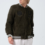 Cole Letterman Jacket // Olive (L)