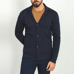 Trent Knitwear Cardigan // Blue (2XL)
