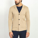 Knitwear Cardigan // Beige (2XL)