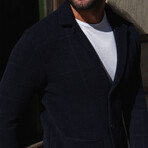 Benny Knitwear Cardigan // Blue (L)