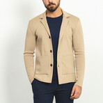 Knitwear Cardigan // Beige (2XL)