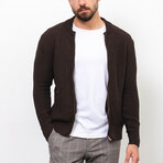 Knitwear Cardigan // Brown (XL)