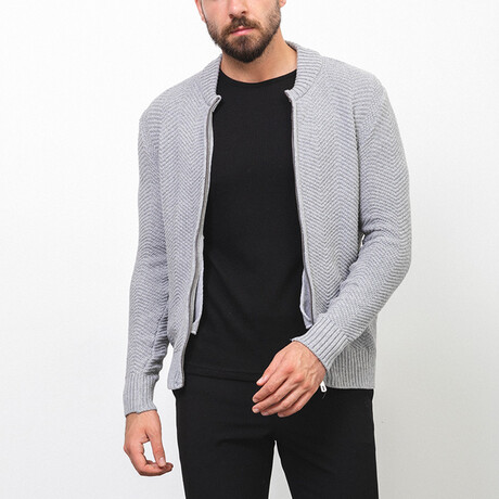 Knitwear Cardigan // Light Gray (S)
