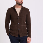 Fred Knitwear Cardigan // Brown (XL)
