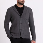 Scot Knitwear Cardigan // Anthracite (2XL)