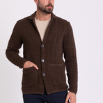 Fred Knitwear Cardigan // Brown (XL)