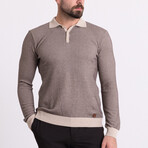 Knitwear Jumper // Beige + Brown (S)