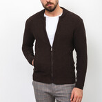 Knitwear Cardigan // Brown (XL)