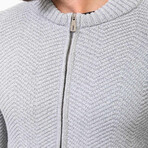 Knitwear Cardigan // Light Gray (2XL)