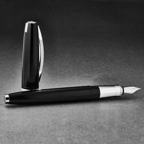 Visconti Michelangelo Black Medium Nib Fountain Pen // 29402DA66PDM