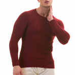 0371 Tailor Fit Crewneck Sweater // Burgundy (M)
