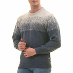 0361 Tailor Fit Crewneck Degraded Sweater // Blue + Beige (M)