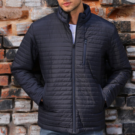 Leo Waterproof + Windproof Coat // Navy (L)