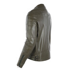 Elijah Leather Jacket // Olive (S)