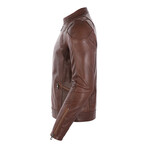 Jeremy Leather Jacket // Chestnut (S)