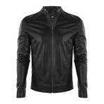 Ezra Leather Jacket // Black (S)