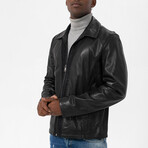 Israel Leather Jacket // Black (2XL)