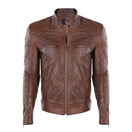 Dean Leather Jacket // Chestnut (S)