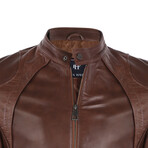 Jeremy Leather Jacket // Chestnut (S)