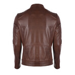 Jeremy Leather Jacket // Chestnut (S)