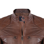 Dean Leather Jacket // Chestnut (S)