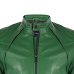 Jett Leather Jacket // Duck Green (S)