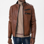 James Leather Jacket // Whisky (S)