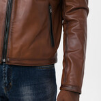 James Leather Jacket // Whisky (S)