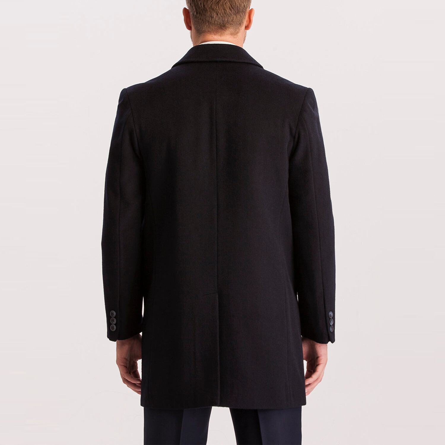 Sean Classic Cut Wool Coat // Navy (36) - Hateko Cabane Wool Coats ...